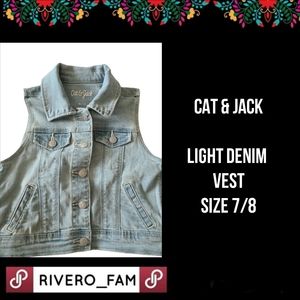 CAT & JACK | LIGHT DENIM VEST | SIZE 7/8